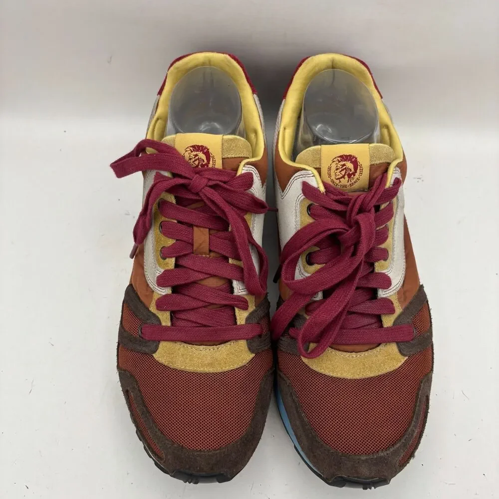 Diesel Absolute Sneakers Mens US 12 Multicolor Leather Suede Mesh Lace Up Shoes
